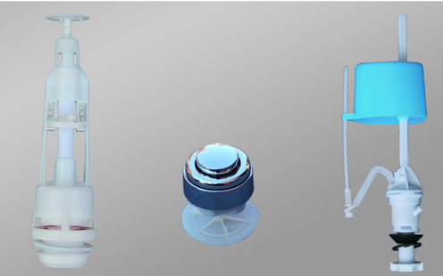 Toilet cistern flush valve set